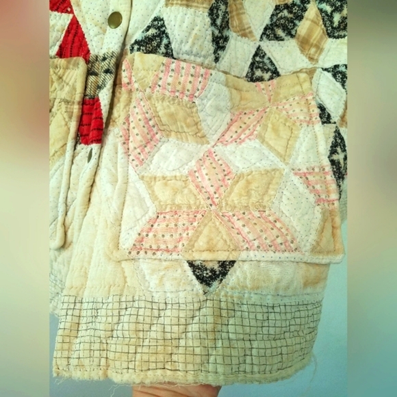 NWOT Mabel And Snow Quilt Coat Genuine Sheepskin Collar Size Small / Med… - Picture 7 of 9